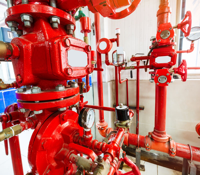 piping for fire suppression system